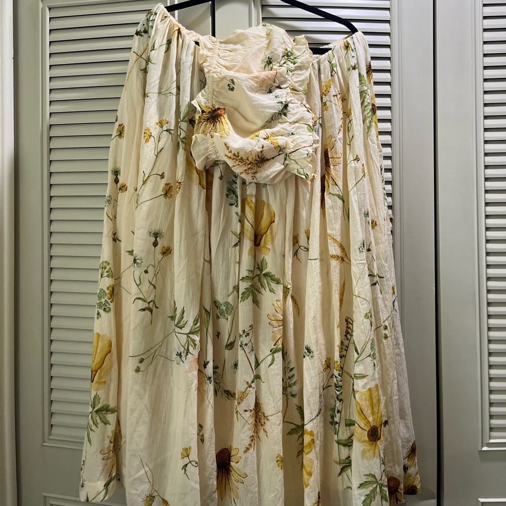 H & M floral skirt and tube top